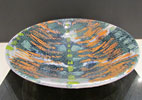 Serving Bowl with Blues and Greens